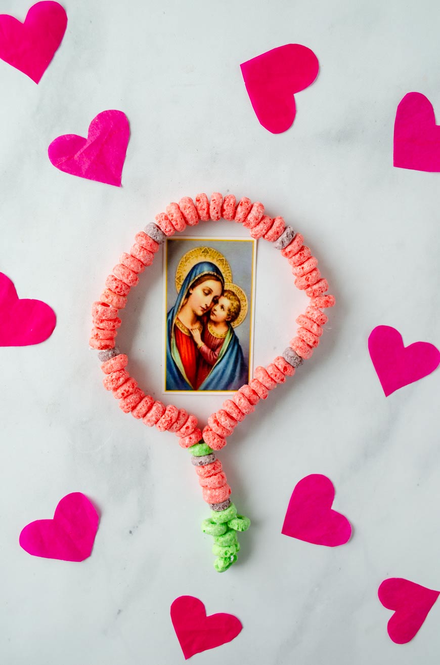 St. Valentine’s Day Rosary Craft for Preschoolers