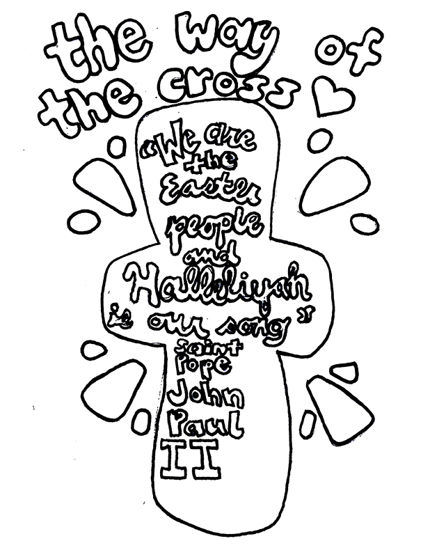 Stations of the Cross Catholic Coloring Pages for Kids 