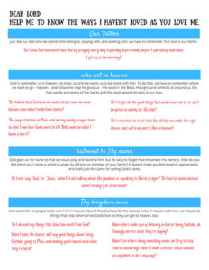 Examination of Conscience for Kids Printable